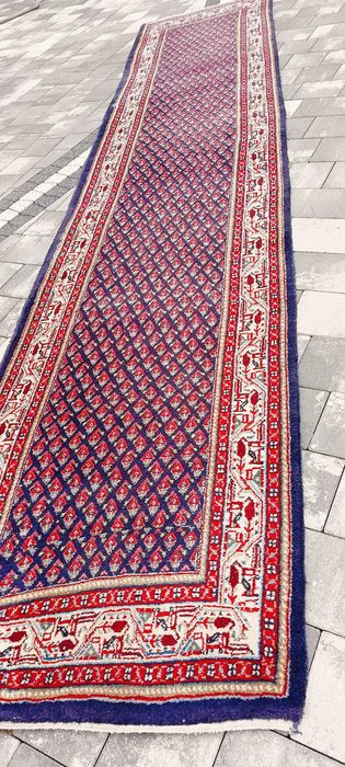Chodnik wełniany Iran tkany ręcznie 444 x 89 cm wełna
