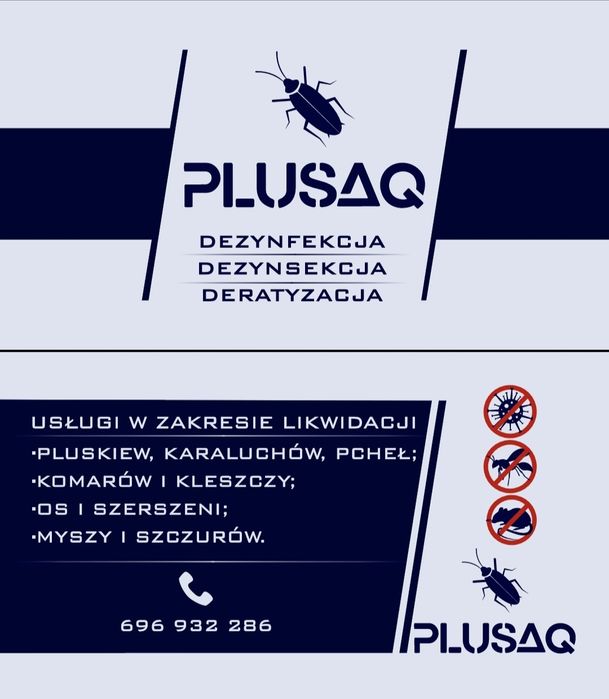 Komary, pluskwy, Myszy. Likwidacja dezysenkcja