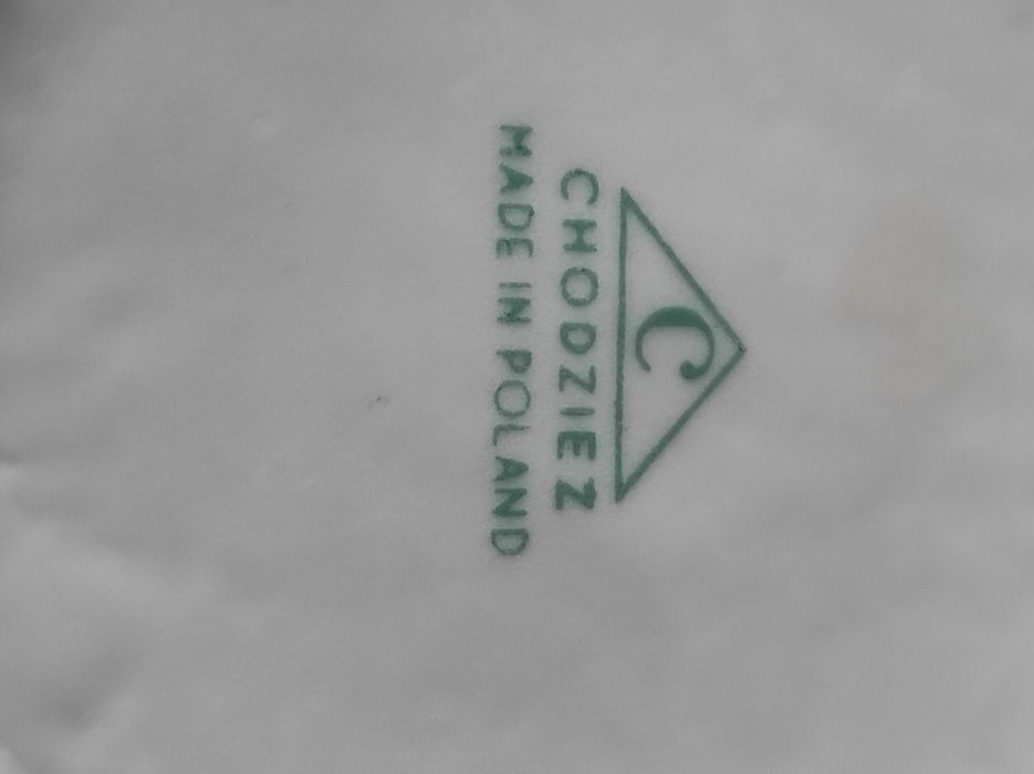 Kubki porcelanowe opalizujące Chodzież 5 sztuk okres PRL