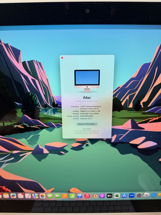 Apple iMac Retina 4K 21,5" 2019 | i5 6-Core | 8GB | 1TB Fusion | Radeon 560X | BOX
