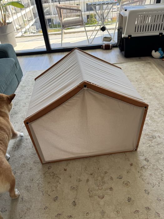 Casinha de madeira artesanal para cão