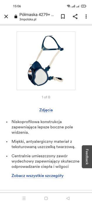 Półmaska 3 M model 4279+ FFABEK1P3 R D