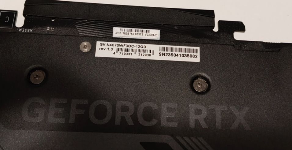 GeForce RTX 4070 Windforce Oc 12gb GDDRX6X
