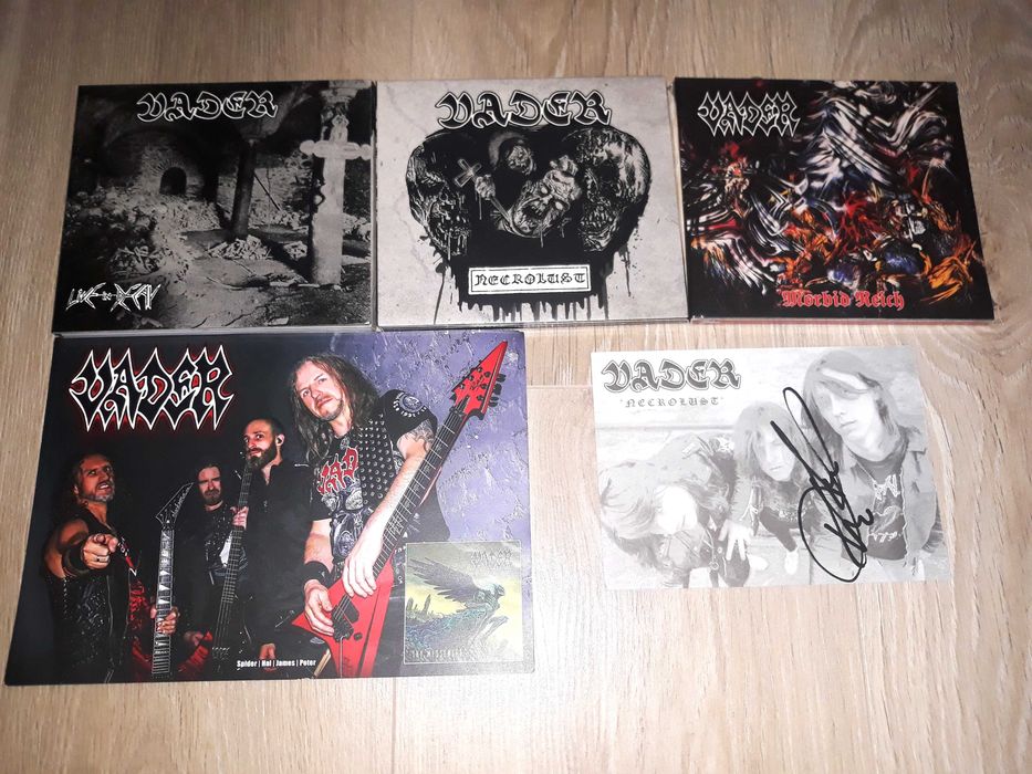 Vader CD Necrolust Morbid Reich Decay Nowe Folia pocztówka podpis kat