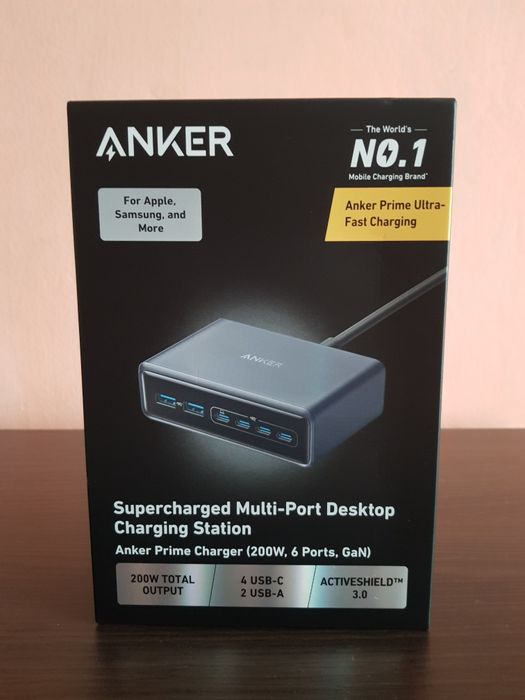 Зарядний пристрій Anker Prime 200W GaN (6 Ports)