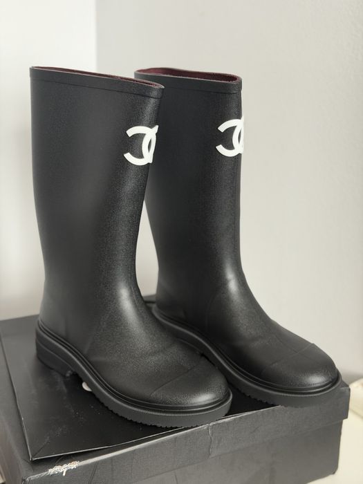 Чоботи жіночі чорні chanel НОВІ!