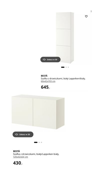 Ikea Besta Szafki z drzwiczkami