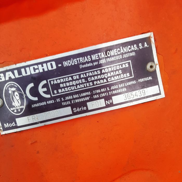Fresa  Reforçada  Galucho  FR1 -2000  , usada