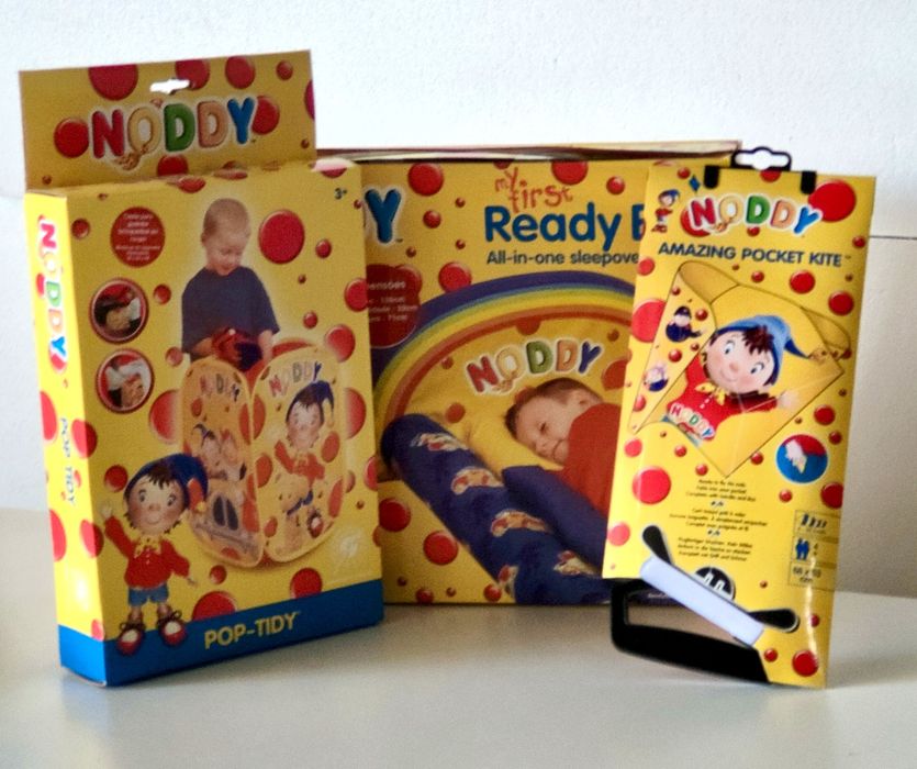 Papagaio, Cesto e Cama Insuflável Noddy c/saco cama - (€6 a €40)