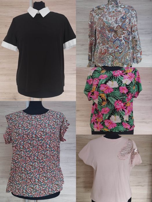 Bluzka bluzki damskie rozm XXL zestaw eleganckie