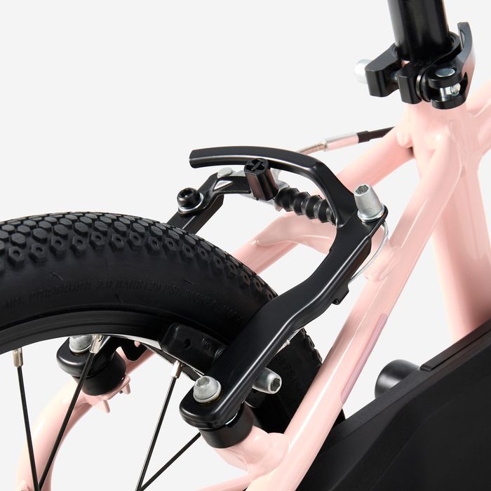 Bicicleta de Criança 16 polegadas 4-6 anos, DISCOVER 500 Rosa