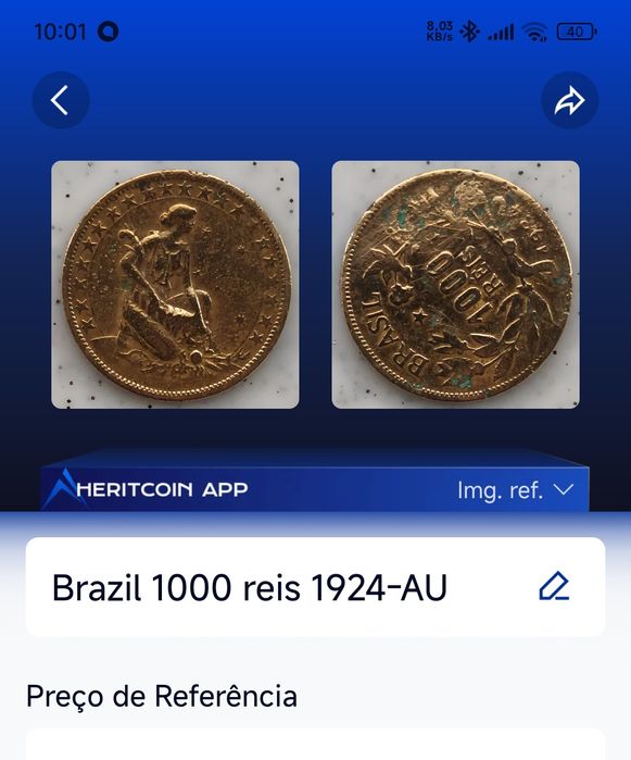Moeda de 1924 Brasil