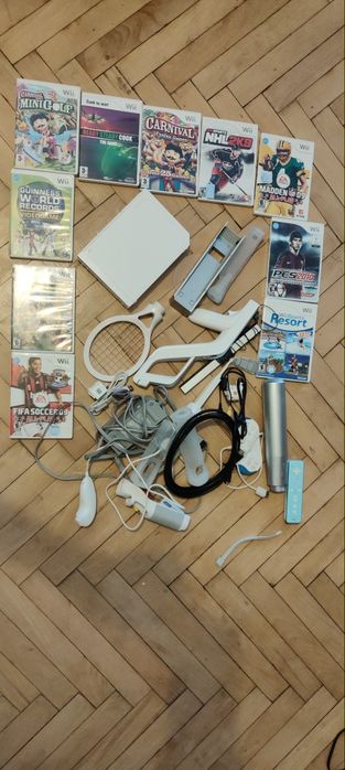 Okazja Konsola  i gry Nintendo Wii + 7 gier+Akcesoria + w pełni sprawna,  gotowa do gry