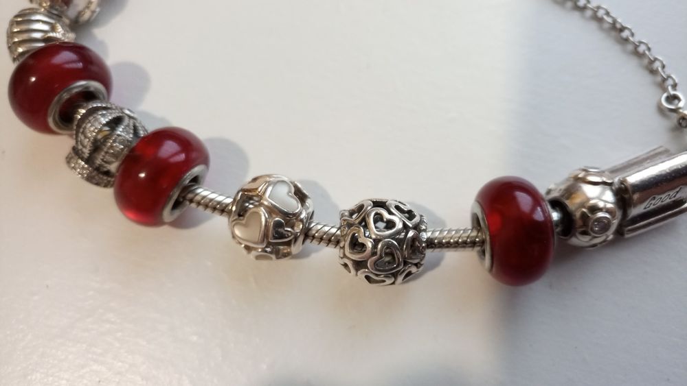 Pulseira e contas Pandora Ouro