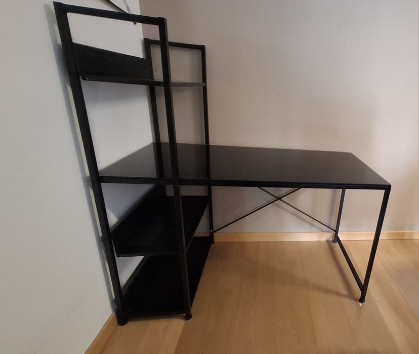 Secretária com Estante e Vidro Temperado – Ótimo Estado!