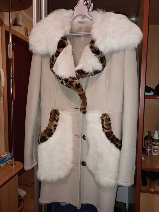 Жіноча дублянка з натурального хутра р. S-M