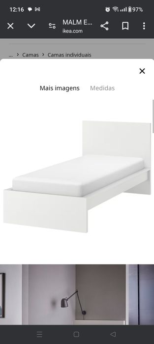 Camas individual com estrado IKEA MALM