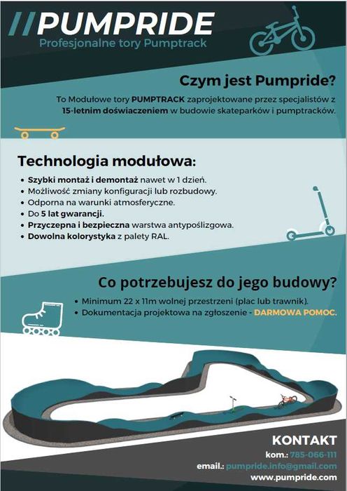 Pumptrack modułowy / PumpRide / Sk8yard