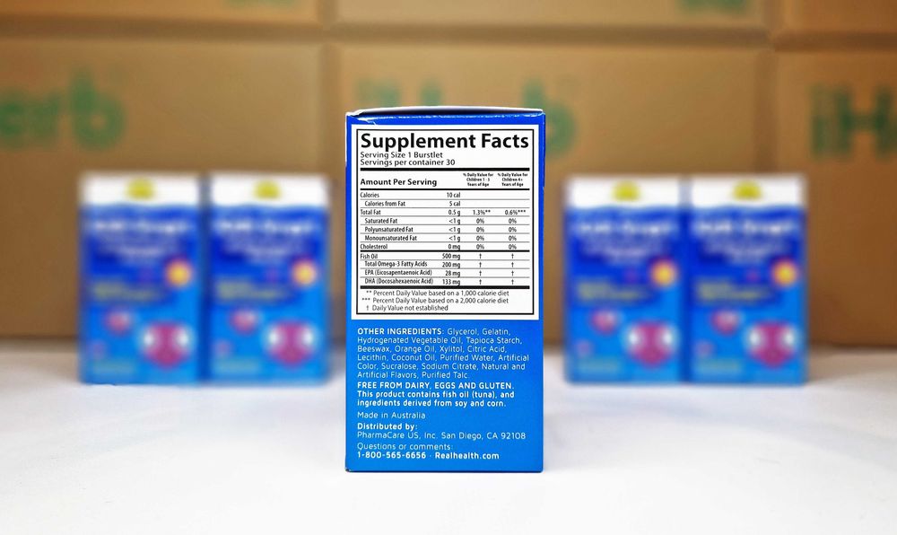 Риб'ячий жир омега-3 для дітей Kids Smart Hi DHA-Omega3 Fish Oil, 30шт