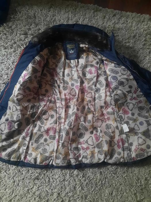 Kurtka zimowa pikowana granat S