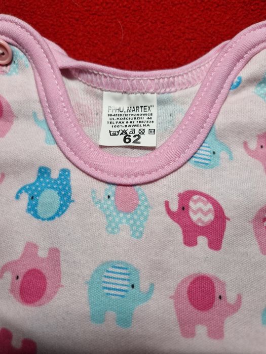 Spiochy niemowlęce rozmiar 62 bawełna 100%,produkt nowy Mirmatex