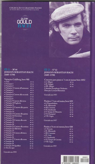 Livro + Cd Duplo - Colecção o Grande Piano - Glenn Gould - Bach