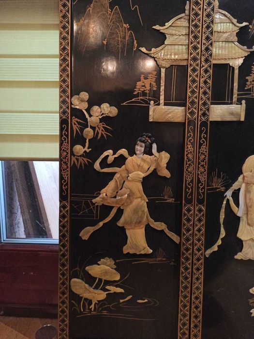 Панно картина квадраптих гейші японія китай  91х120 см