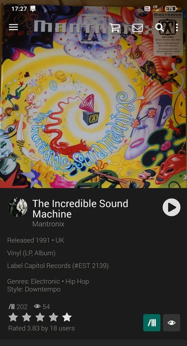 Mantronix The Incredible Sound LP Album Capitol Records UK 1991