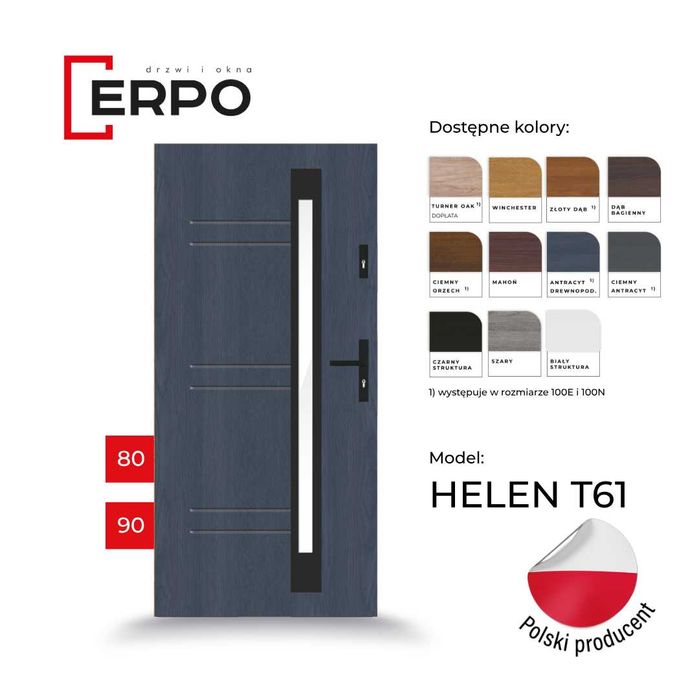 Drzwi wejściowe 80 i 90 lewe lub prawe 72mm ciepłe piana