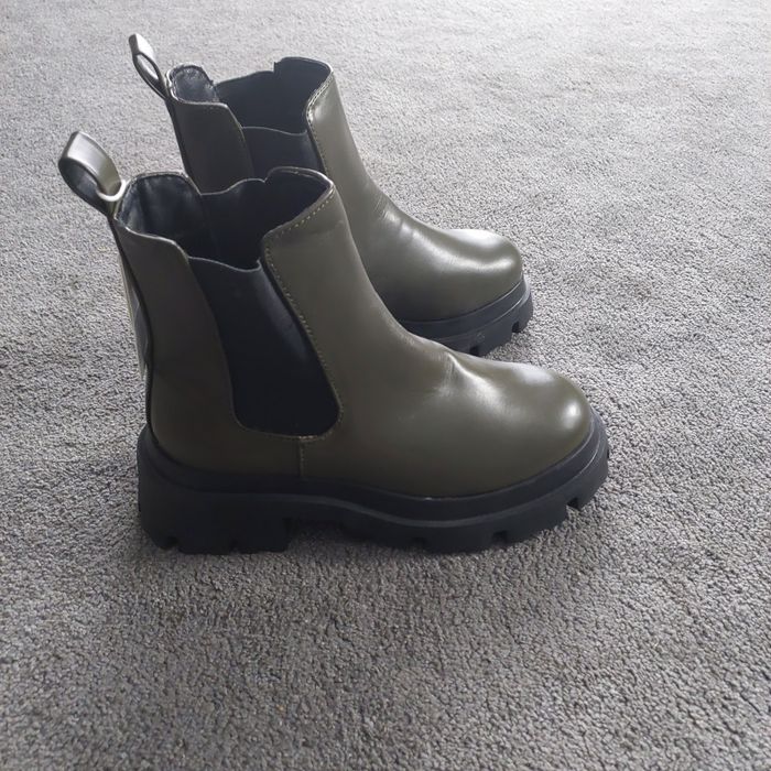 NOWE botki trapery sztyblety khaki House r.37 wkł.24cm