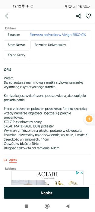 Nowa futrzana kamizelka imitacja lisa. Walentynki