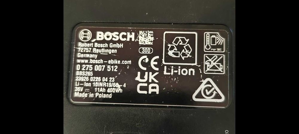 Baterias eBike Bosch PowerPack 400 - Usadas/Testadas (Quadro e Rack)
