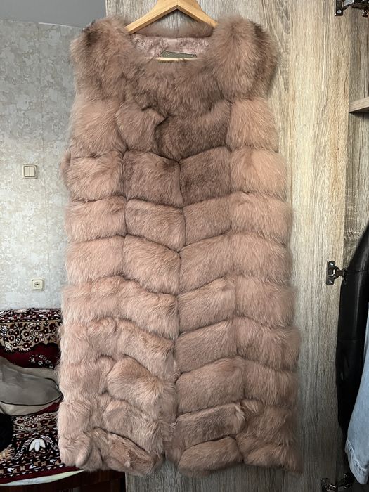 Длинная Меховая жилетка