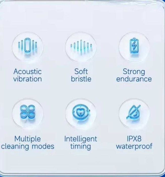 Електрична зубна щітка з USB зарядкою та 4 додатковими насадками .