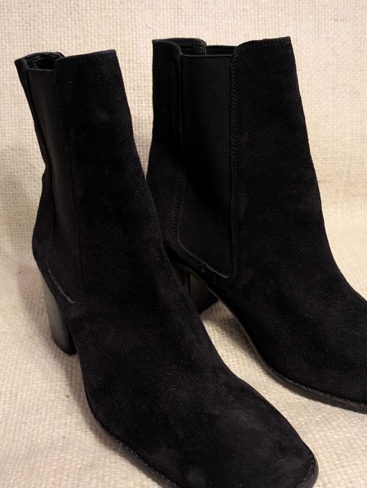 Botki damskie skórzane, zamszowe