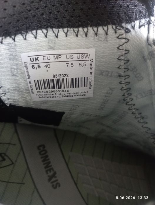 buty Haix connexis safety + GTX rozmiar 40 wkładka 26,8 cm nowe