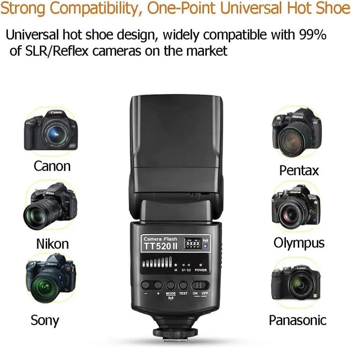 Спалах Godox TT520 II вспышка для фотоапарта Canon Nikon Pentax