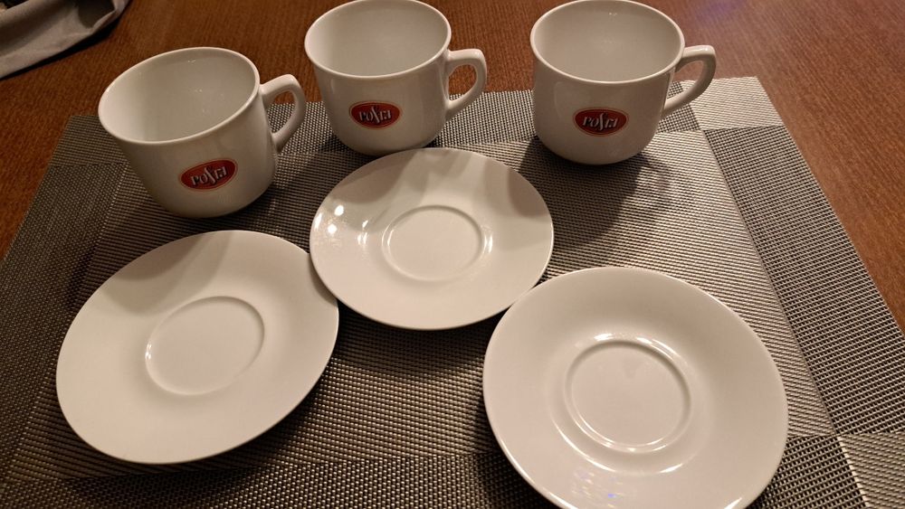 Filiżanki z spodkami Posti nowe nie używane