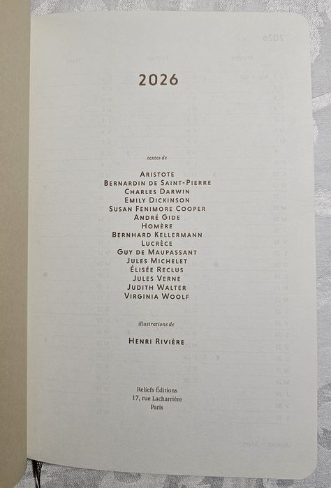 Kalendarz osobisty 2026 francuski eksklyzwny