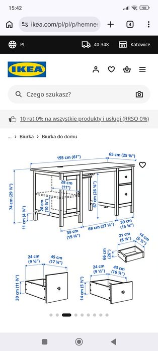 Biurko Hemnes ikea