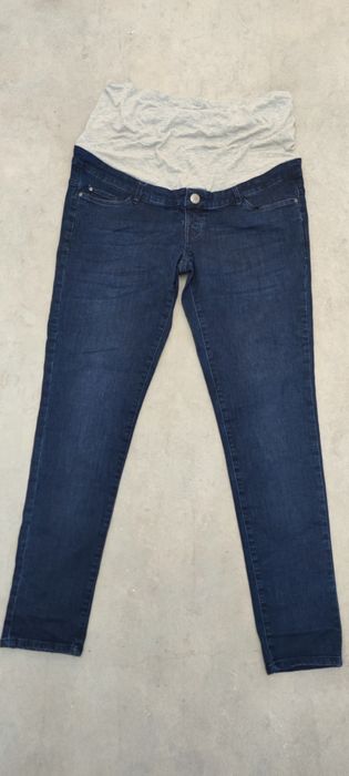 Calças de ganga elástica de grávida