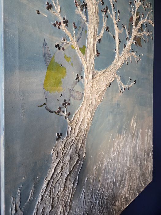 Duży obraz  140x80 cm zatopione drzewo