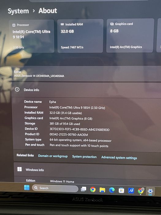 ASUS Zenbook 14 UX3405MA – Excelente Estado