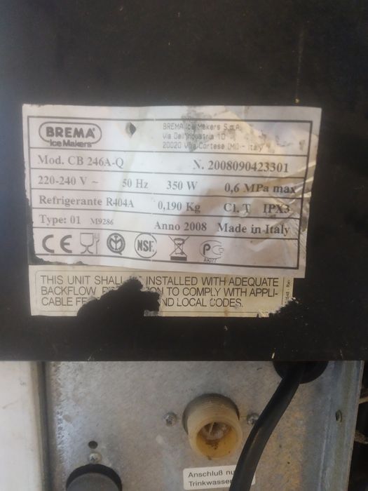 Продаю ледогенератор Bremа CB 246A-Q