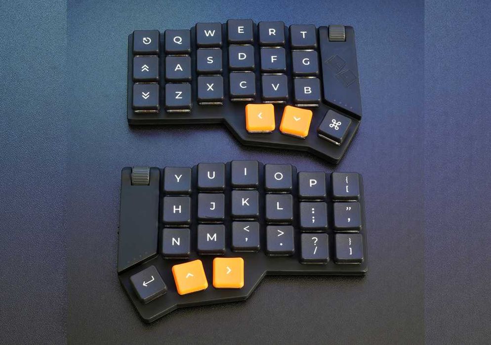 Бездротова низькопрофільна спліт клавіатура Hallie на Kailh Choc