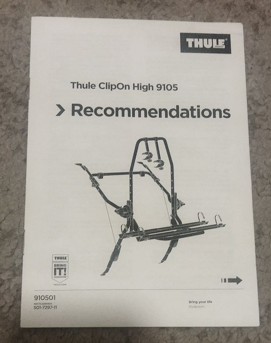 Bagażnik samochodowy, na dwa rowery - Thule ClipOn High 9105