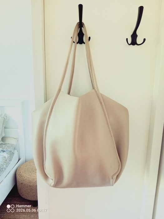 Torba shopper mango beżowa torebka
