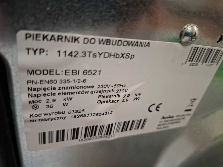 Piekarnik do zabudowy amica