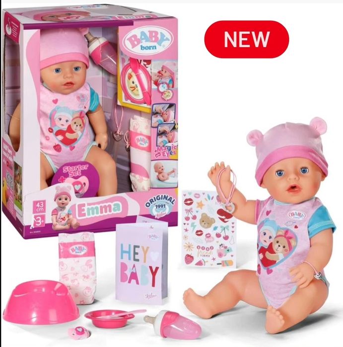 Baby born, baby born emma, teddy, zapf, кукла бебі борн, беби борн