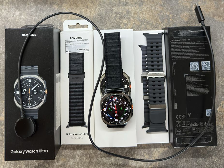 Samsung Galaxy Watch Ultra LTE 47mm Titanium, Trail Band, комплект